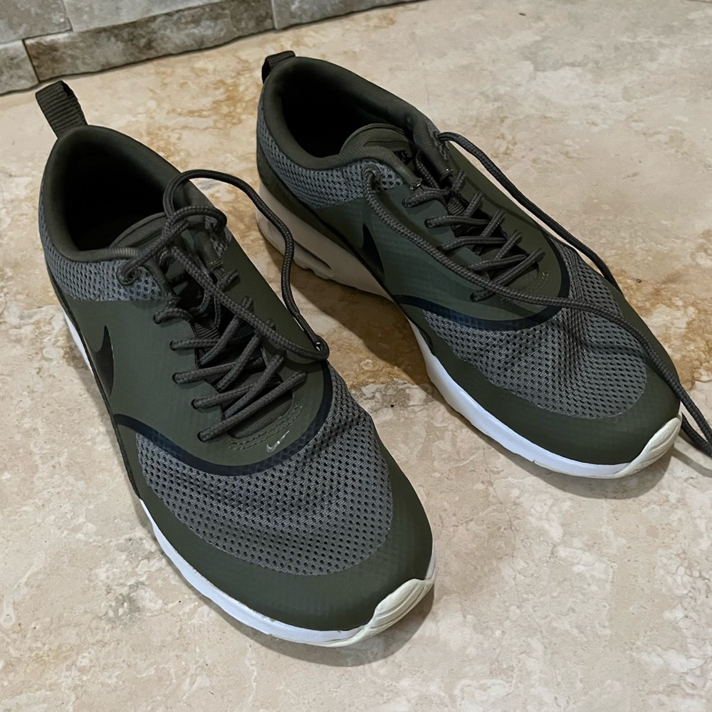 Nike Air Max Thea in olive green. Womens 7
